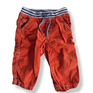 Baby Boden Boys Burnt Orange Roll Up Canvas Cargo Pants 12-18 Months